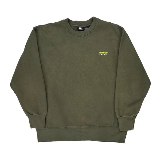 Starter Sweatshirt - Medium Khaki Cotton Blend