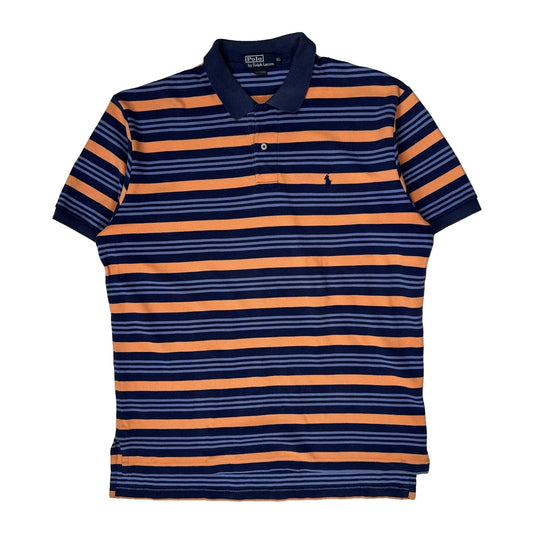 Polo By Ralph Lauren Striped Polo Shirt - XL Navy Cotton