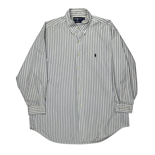 Ralph Lauren Striped Shirt - XL Blue Cotton