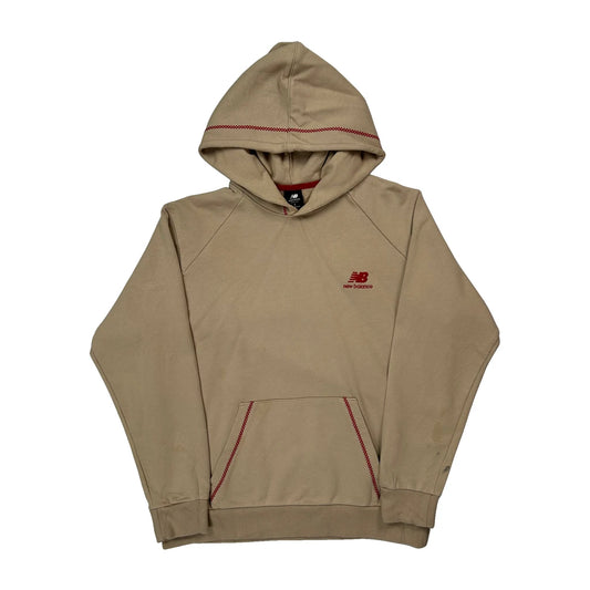 Vintage New Balance Hoodie - Large Beige Cotton