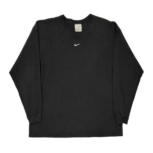 Nike Long Sleeve T-Shirt - XL Black Cotton
