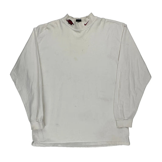 Arkansas Razorbacks Nike Long Sleeve T-Shirt - XL White Cotton