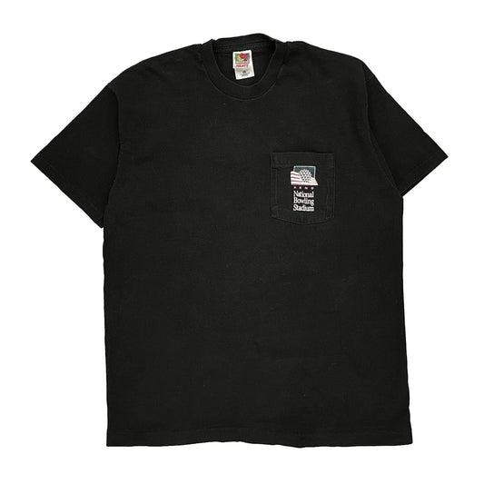 National Bowling Stadium Fruit Of The Loom Single Stitch T-Shirt - XL Black Cotton