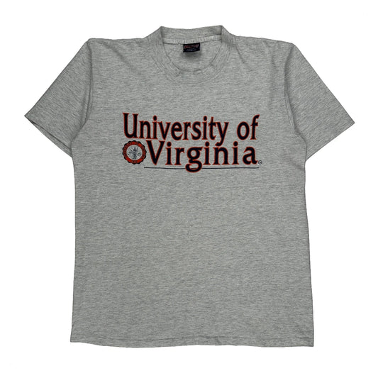 90S Made In USA Jansport University Of Virginia T-Shirt - Large Grey Cotton