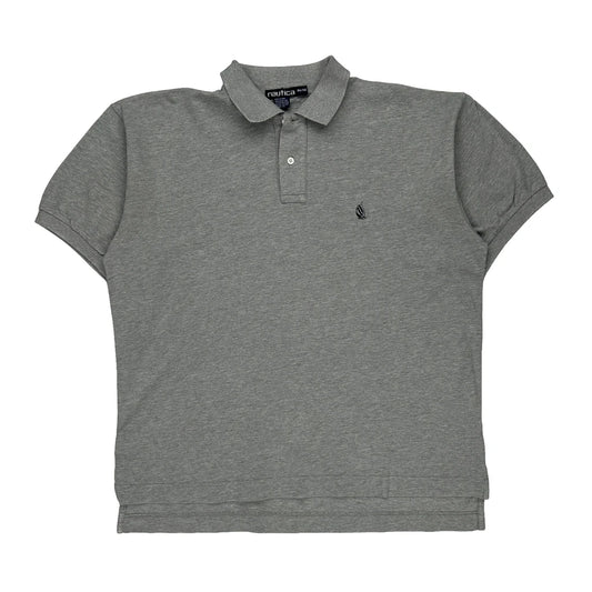 Nautica Polo Shirt - XL Grey Cotton