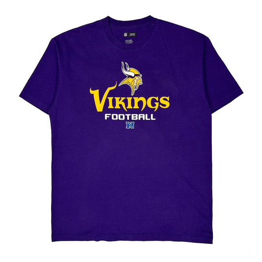 Vintage Vikings Nfl T-Shirt - Large Purple Cotton