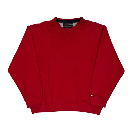 Golf Tommy Hilfiger Sweatshirt - Large Red Cotton Blend