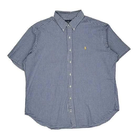 Ralph Lauren Checked Short Sleeve Shirt - 2XL Blue Cotton