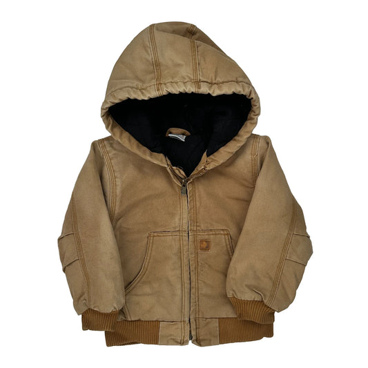 Age 3 Carhartt Bomber Jacket - 3XS Brown Cotton