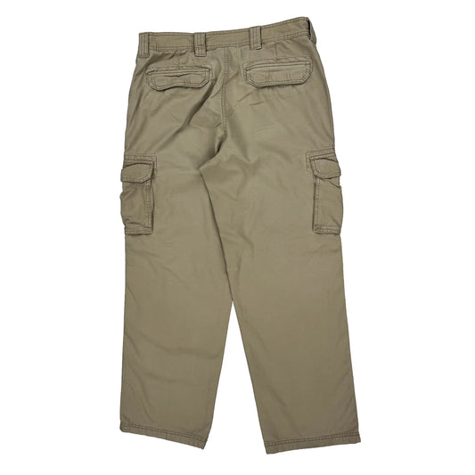 Outdoor Life Cargo Trousers - 36W 32L Beige Cotton