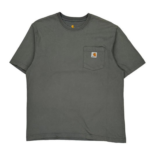 Carhartt T-Shirt - Large Grey Cotton