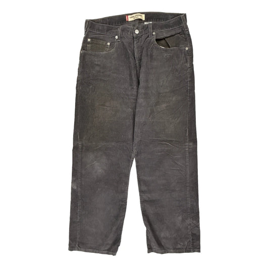 Levis Cord Trousers - 34W 30L Grey Cotton