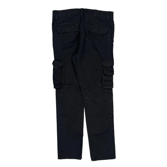 Wrangler Cargo Trousers - 34W 30L Black Cotton