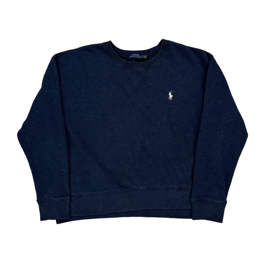 Polo By Ralph Lauren Sweatshirt - Large Navy Cotton