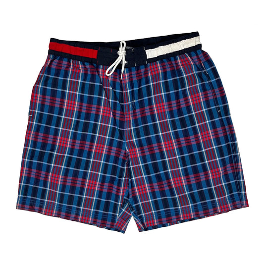 Tommy Hilfiger Checked Shorts - XL Blue Cotton