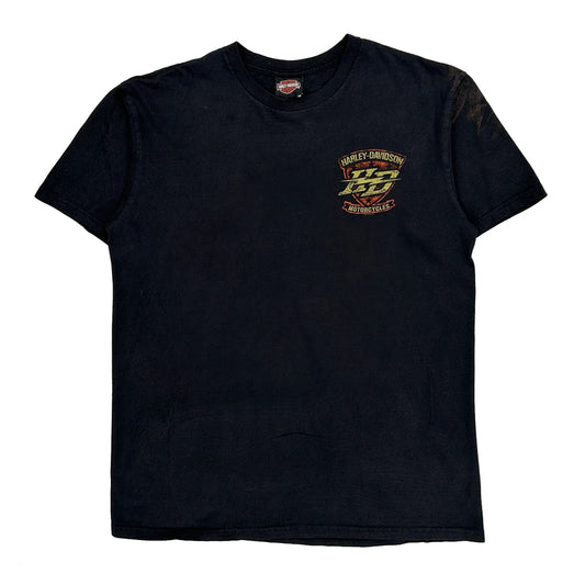 Harley Davidson Graphic T-Shirt - Large Black Cotton