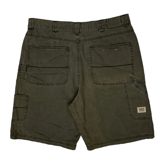 Vintage Wrangler Cargo Carpenter Shorts - 38W 10L Green Cotton