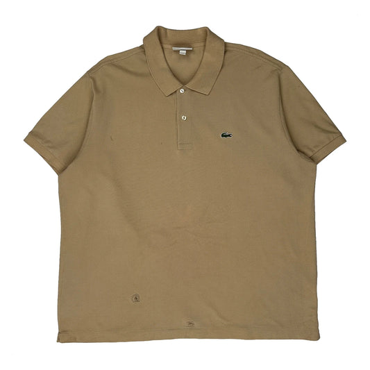 Vintage Lacoste Polo Shirt - 3XL Beige Cotton