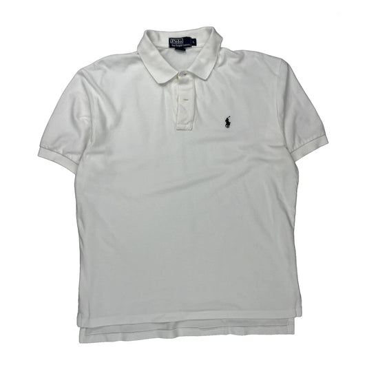 Polo By Ralph Lauren Polo Shirt - Large White Cotton