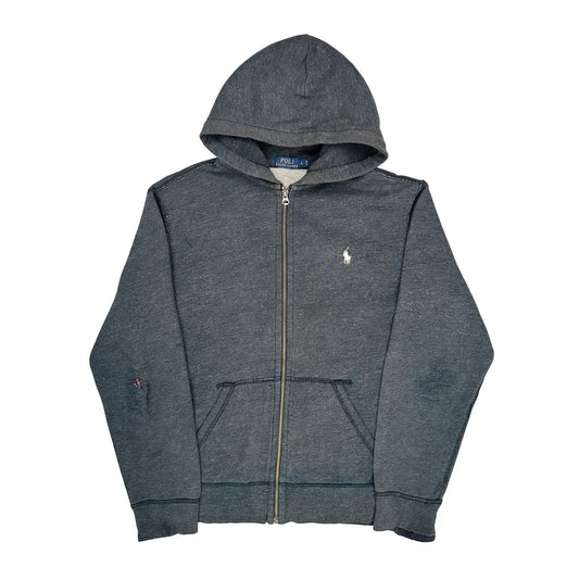 Vintage Polo By Ralph Lauren Hoodie - Large Grey Cotton