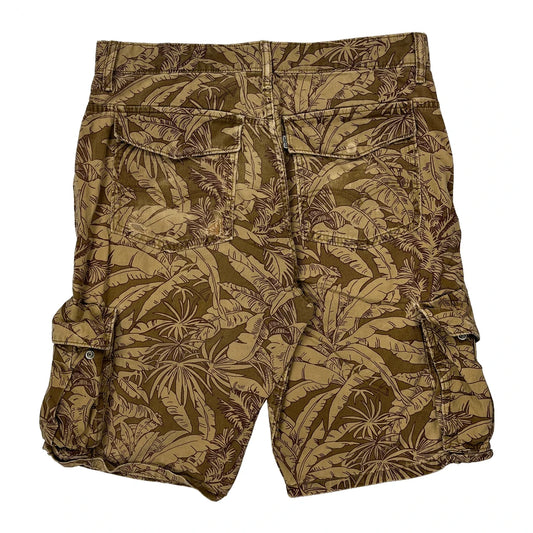 American Eagle Floral Cargo Shorts - 33W 11L Brown Cotton
