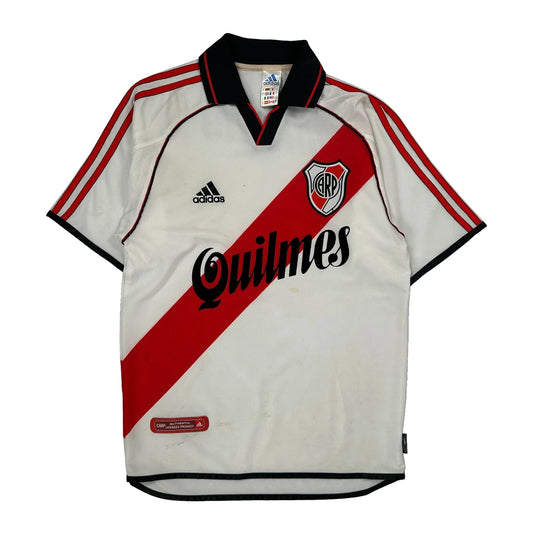 River Plate Adidas Football Shirt - Small Black Polyester