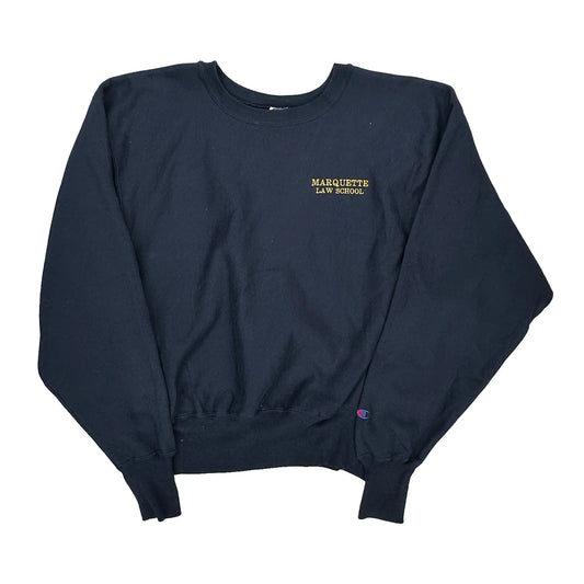 Marquette Law School Champion Sweatshirt - Large Navy Cotton