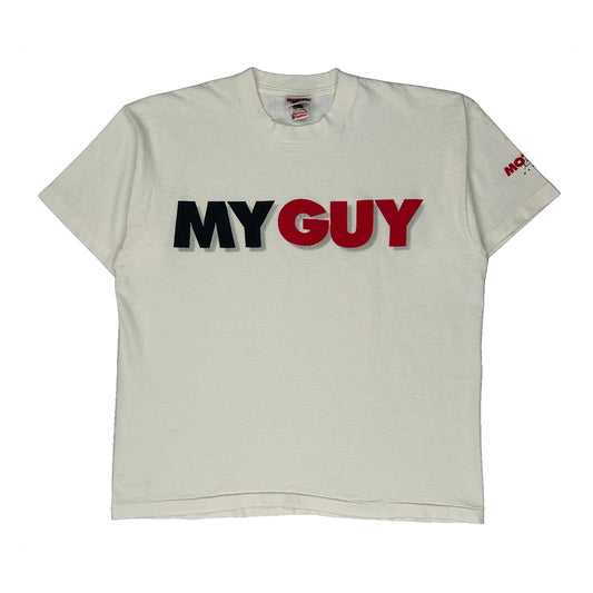 My Guy Text Print Fruit Of The Loom Single Stitch T-Shirt - XL White Cotton