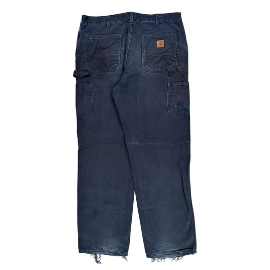 Carhartt Carpenter Trousers - 35W 30L Navy Cotton