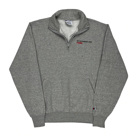 Northeastern University Champion College 1/4 Zip - Medium Grey Cotton Blend