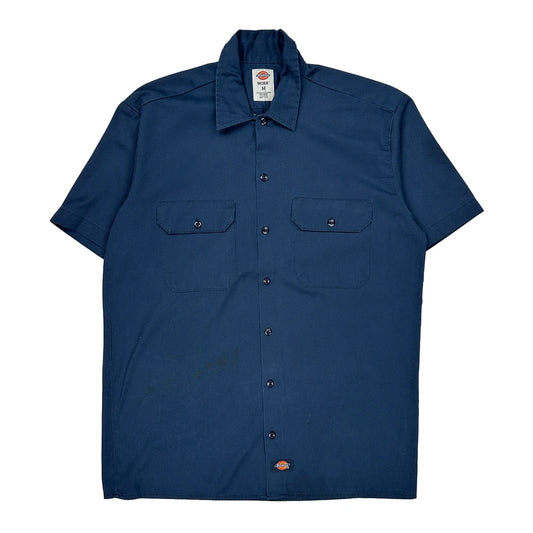 Dickies Short Sleeve Shirt - Medium Blue Polyester Blend
