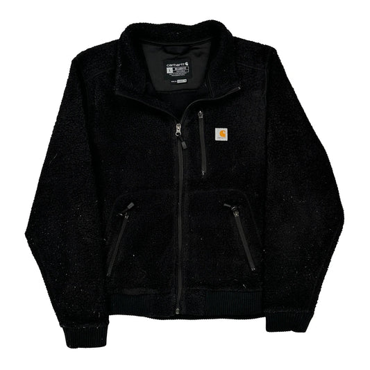 Vintage Carhartt Fleece Jacket - Large Black Polyester