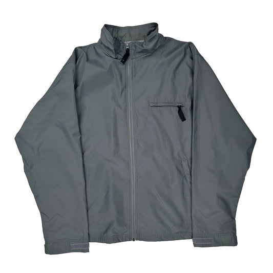 Nike Windbreaker - Large Grey Polyester