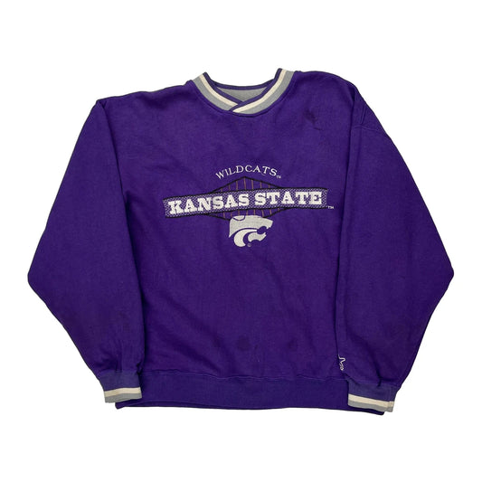 Kansas State Wildcats Starter College Sweatshirt - Medium Purple Cotton