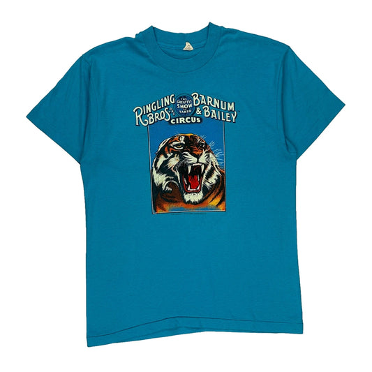 Circus Screen Stars Single Stitch T-Shirt - Large Blue Cotton Blend