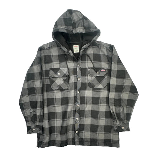Dickies Checked Overshirt - XL Grey Polyester