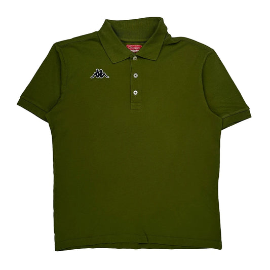 Vintage Kappa Polo Shirt - Medium Green Cotton