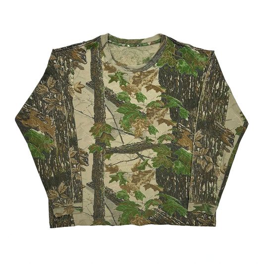 Vintage Realtree Long Sleeve T-Shirt - XL Camo Cotton