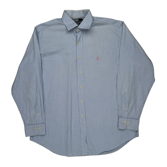 Polo By Ralph Lauren Striped Shirt - XL White Cotton