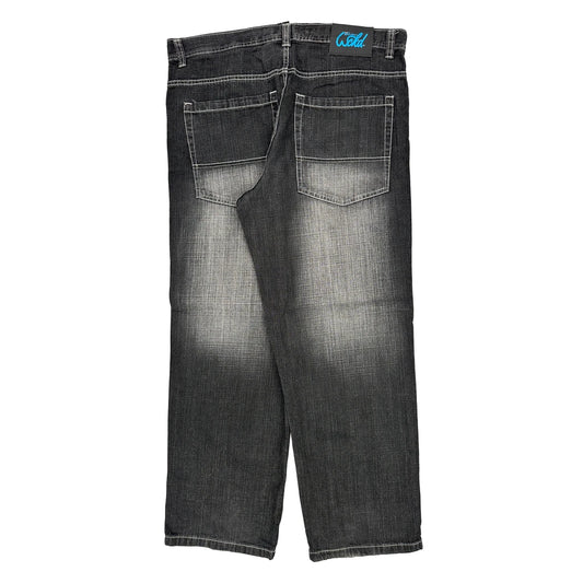 Wckd Baggy Jeans - 38W 30L Grey Cotton