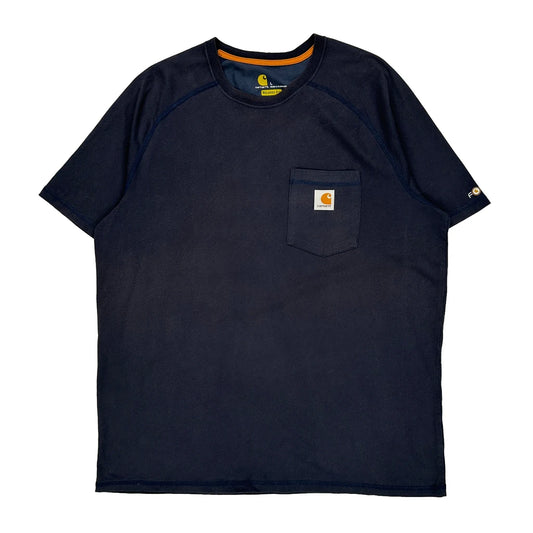 Carhartt T-Shirt - Large Navy Cotton