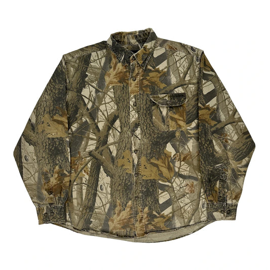 Outfitters Ridge Camo Flannel Shirt - XL Camo Cotton