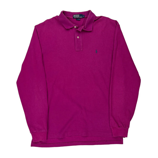 Polo By Ralph Lauren Polo Shirt - Large Purple Cotton