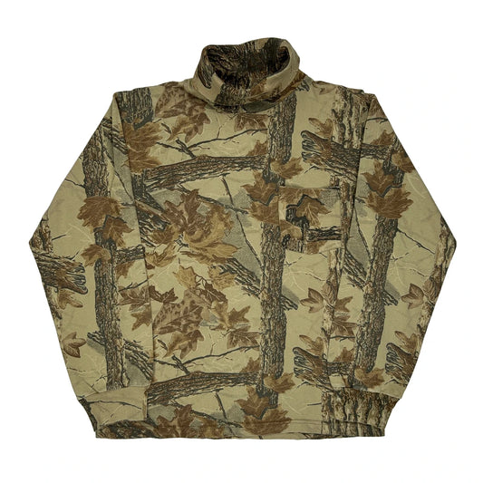 Unbranded Camo Sweatshirt - Medium Green Cotton