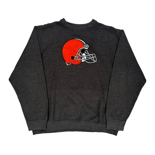 Cleveland Browns N.F.L. Team Apparel Nfl Sweatshirt - Large Grey Cotton Blend