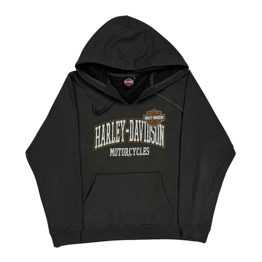 Motorcycles Harley Davidson Spellout Hoodie - XL Black Cotton