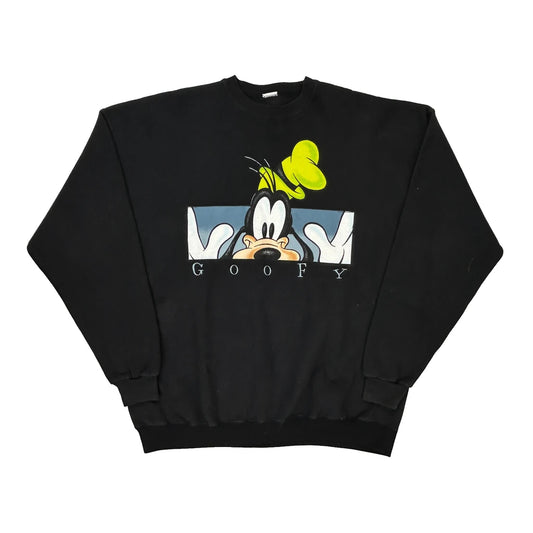 Goofy Disney Sweatshirt - 2XL Black Cotton