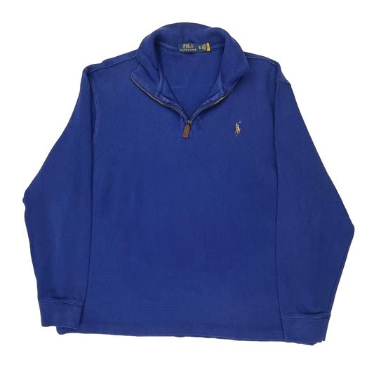 Polo By Ralph Lauren 1/4 Zip - XL Blue Cotton