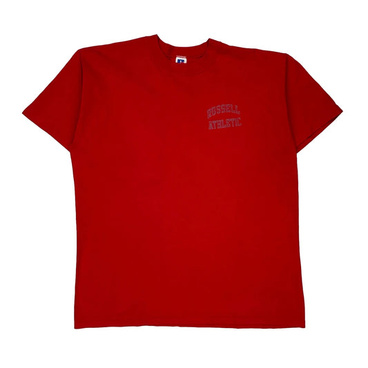Made In USA Single Stitch Russell Athletic T-Shirt - XL Red Cotton