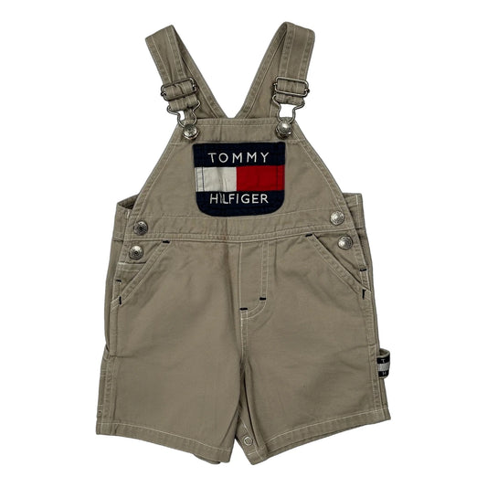 Vintage Age 6-12M Tommy Hilfiger Dungarees - 2XS Beige Cotton